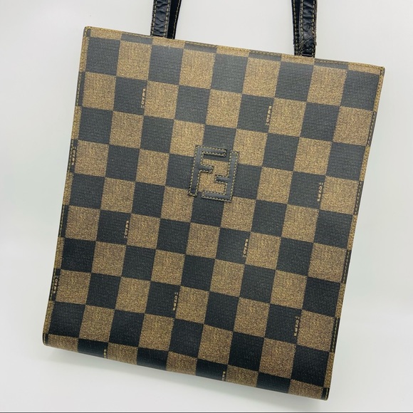 Fendi Vintage Pequin Check Tote - Picture 15 of 15